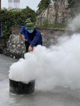 Phân xưởng Than điện – Công ty Tuyển than Hòn Gai - Vinacomin tổ chức diễn tập phương án chữa cháy– cứu hộ cứu nạn năm 2021.