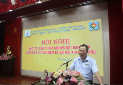 ĐẢNG BỘ TUYỂN THAN HÒN GAI TỔ CHỨC HỌC TẬP QUÁN TRIỆT CHUYÊN ĐỀ TOÀN KHOÁ CHỈ THỊ 05- CT/TW NHIỆM KỲ ĐẠI HỘI XIII CỦA ĐẢNG.