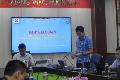 CÔNG TY TUYỂN THAN HÒN GAI TỔ CHỨC HỌP GIAO BAN CÔNG TÁC CƠ ĐIỆN- VẬN TẢI KỲ THÁNG 6 NĂM 2021