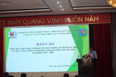 CÔNG TY TUYỂN THAN HÒN GAI TỔ CHỨC HỘI NGHỊ TỔNG KẾT THỰC HIỆN NGHỊ QUYẾT 17- NQ/ĐU CỦA BAN THƯỜNG VỤ ĐẢNG ỦY TKV VỀ VIỆC TĂNG CƯỜNG LÃNH ĐẠO, CHỈ ĐẠO CÔNG TÁC AT_ VSLĐ