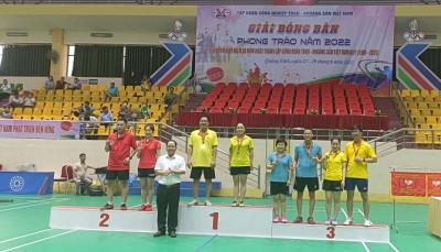 Tuyển than Hòn Gai tham dự giải bóng bàn Tập đoàn TKV năm 2022