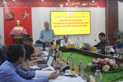 Đồng chí: Vũ Anh Tuấn Phó TGĐ Tập đoàn chủ trì buổi làm việc với Công ty Tuyển than Hòn Gai