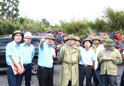 Đoàn kiểm tra tại khu vực mặt bằng +55