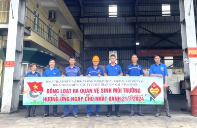 Tuổi trẻ Công ty Tuyển than Hòn Gai tích cực ra quân vệ sinh môi trường hưởng ứng ngày chủ nhật xanh