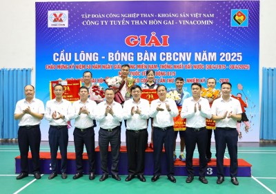 Ban lãnh đạo Công ty trao thưởng cho các tập thể đơn vị đạt giải: Nhất, Nhì, Ba