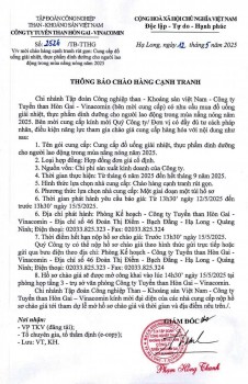 Thông báo mời chào hàng cạnh tranh: Cung cấp đồ uống giải nhiệt, thực phẩm dinh dưỡng cho người lao động trong mùa nắng nóng năm 2025