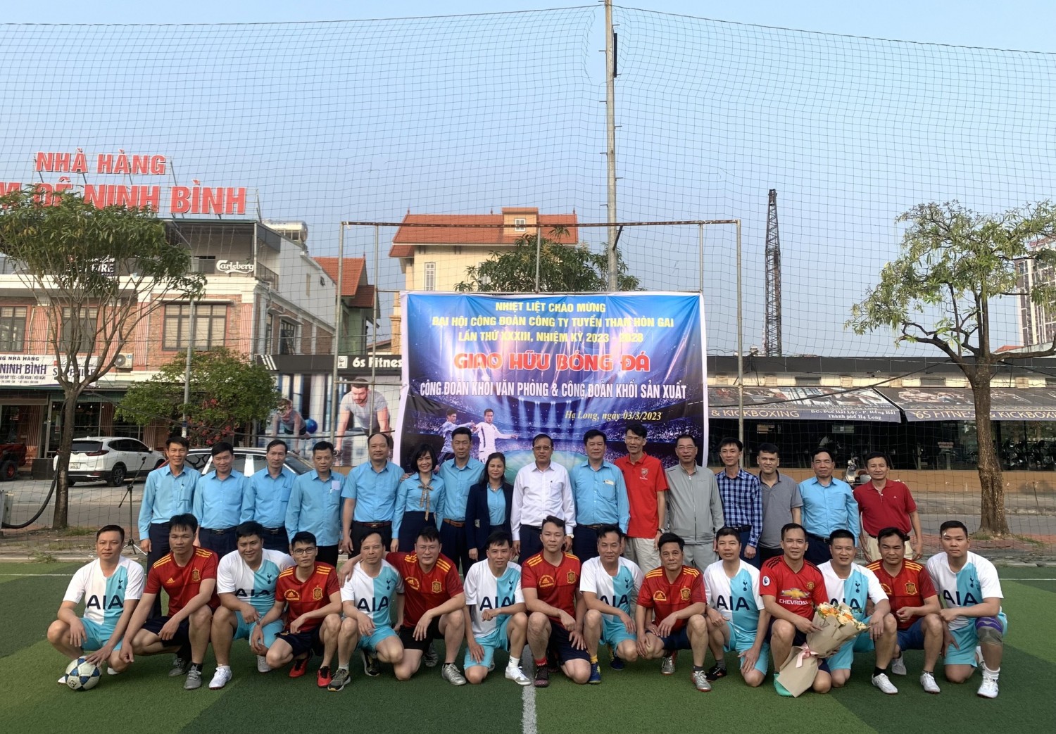 GIAO HỮU BÓNG ĐÁ CHÀO MỪNG ĐẠI HỘI CÔNG ĐOÀN CÔNG TY TUYỂN THAN HÒN GAI LẦN THỨ XXXIII, NHIỆM KỲ 2023-2028